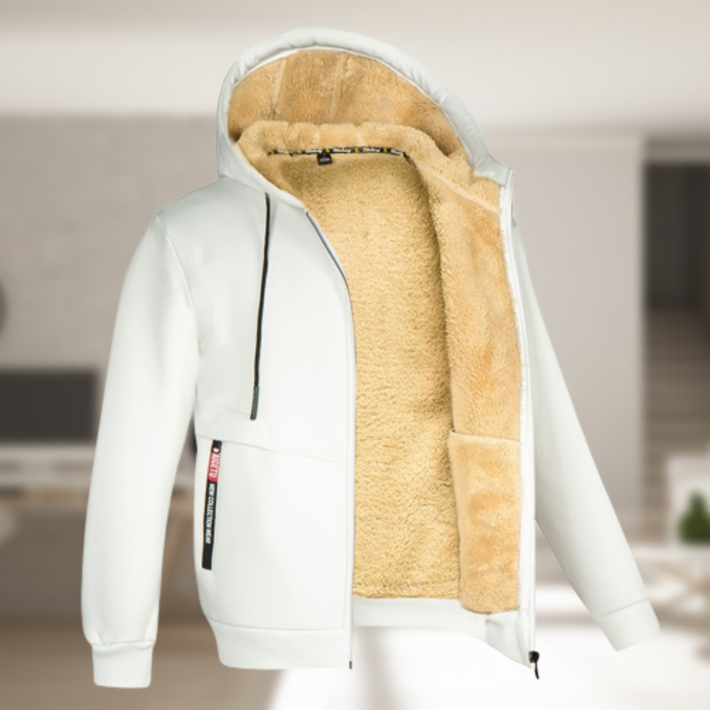 Sander™ - Casual heren winterjas met capuchon en fleece