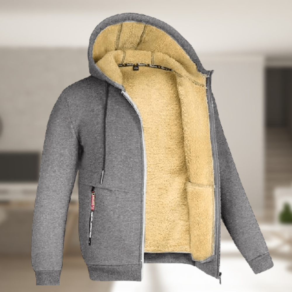 Sander™ - Casual heren winterjas met capuchon en fleece